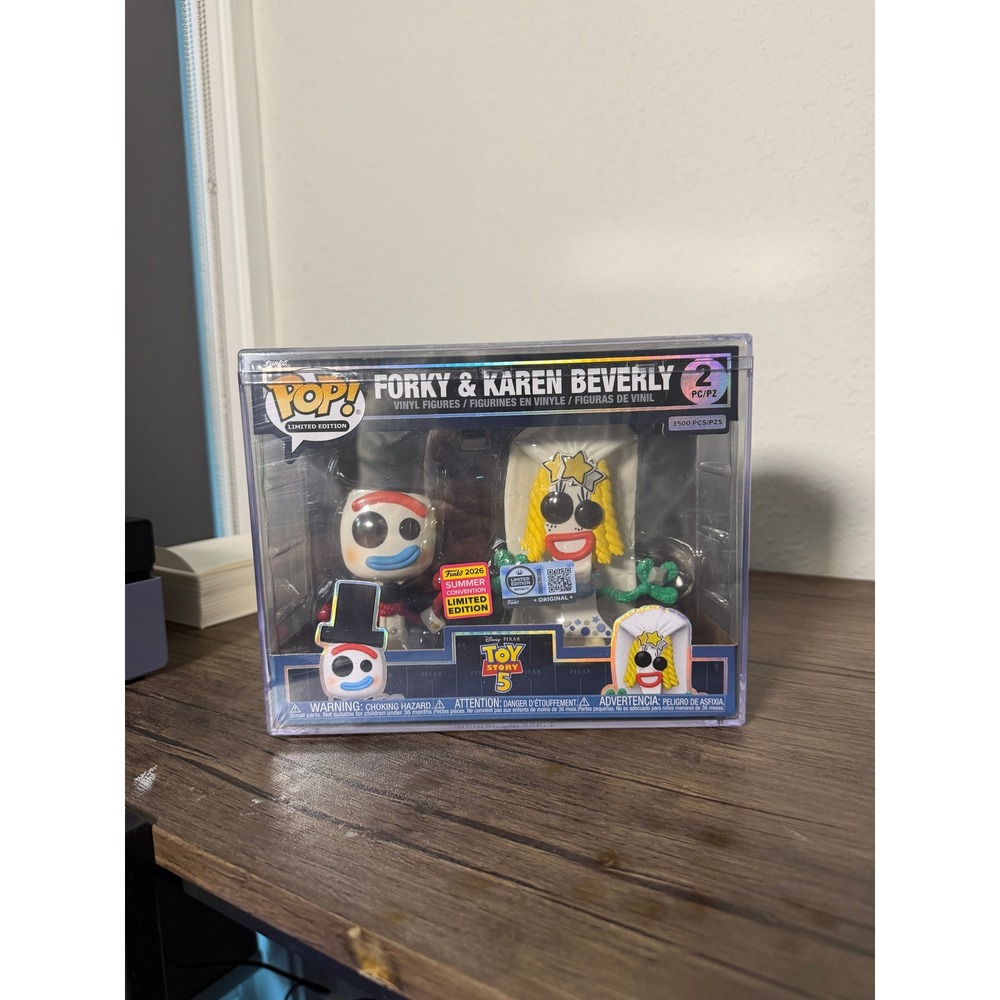 Funko Pop Toy Story 5 Forky & Karen Beverly 2-Pack 2026 Summer Convention Ltd
